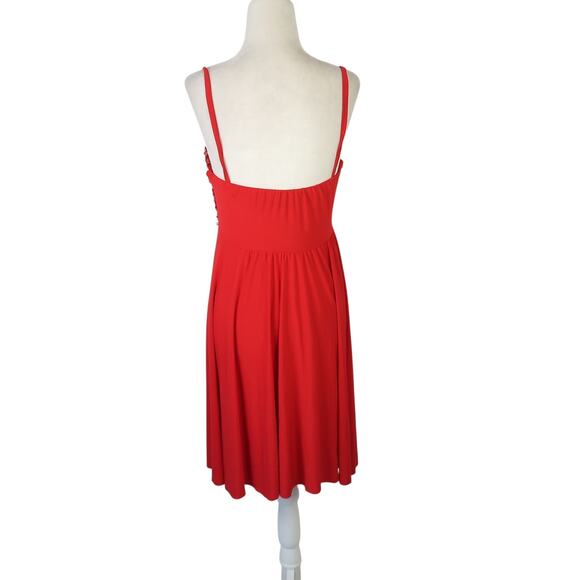 Vintage 90s Tag 1080 Red Sequin Mini Dance Dress S - Picture 4 of 5